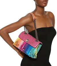 Kurt Geiger London Medium Kensington Rainbow Fringe Shoulder Bag