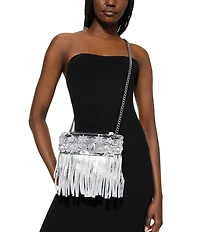 Kurt Geiger London Medium Kensington Fringe Metallic Shoulder Bag