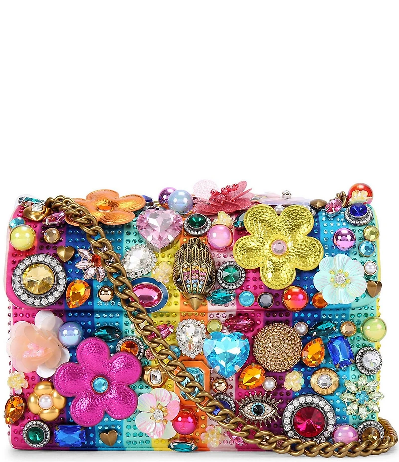 Kurt Geiger London Medium Kensington Tuttifrutti 3D Embellished Flower Convertible Crossbody Bag