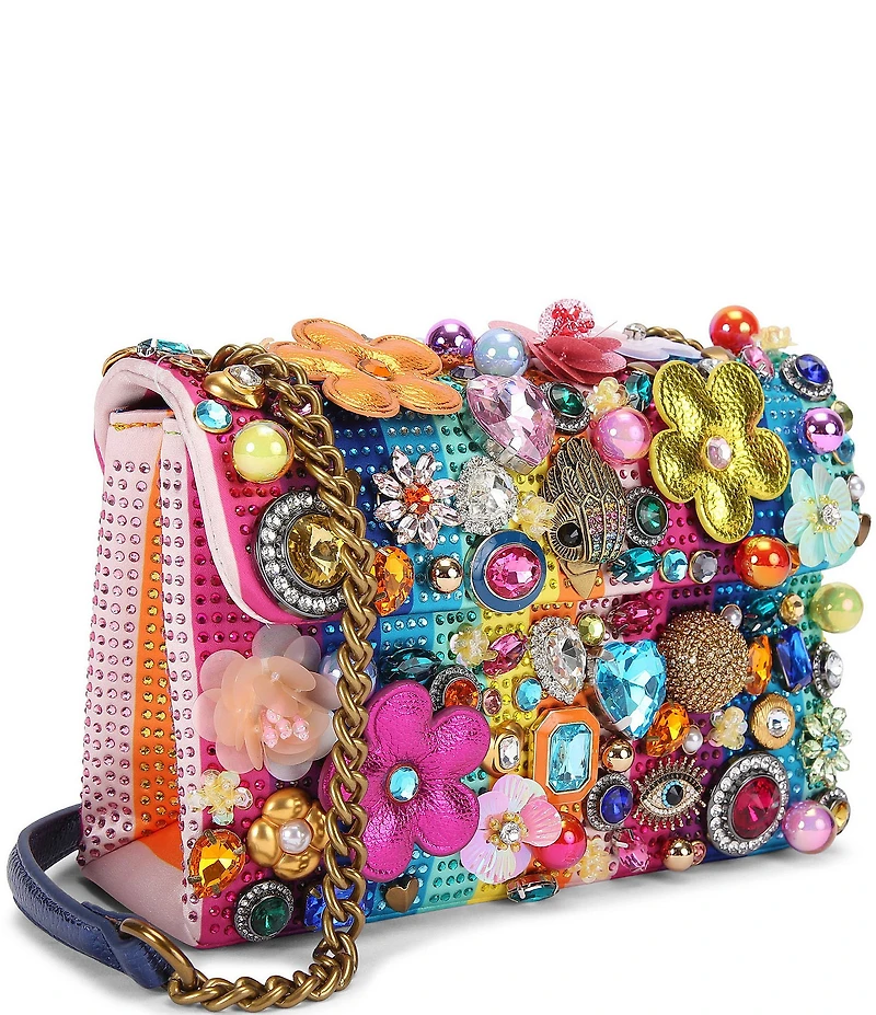 Kurt Geiger London Medium Kensington Tuttifrutti 3D Embellished Flower Convertible Crossbody Bag