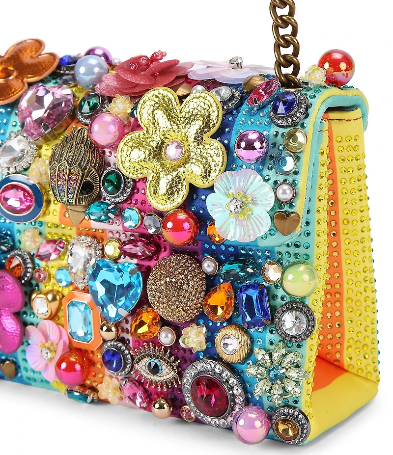 Kurt Geiger London Medium Kensington Tuttifrutti 3D Embellished Flower Convertible Crossbody Bag