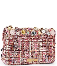 Kurt Geiger London Medium Kensington Tweed Jeweled Tuttifrutti Novelty Crossbody Bag