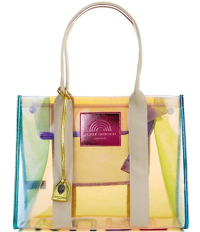 Kurt Geiger London Southbank MediumRainbow Vinyl Clear Shimmer Tote Bag