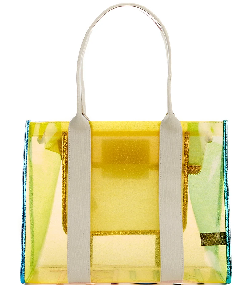 Kurt Geiger London Southbank MediumRainbow Vinyl Clear Shimmer Tote Bag