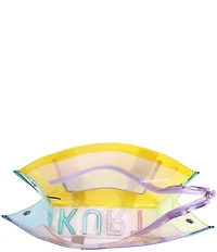 Kurt Geiger London Southbank Large Rainbow Vinyl Clear Shimmer Tote Bag