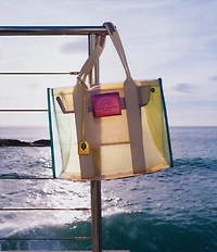 Kurt Geiger London Southbank MediumRainbow Vinyl Clear Shimmer Tote Bag