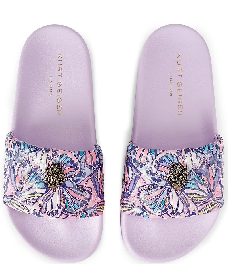 Kurt Geiger London Meena Butterfly Logo Eagle Pool Slide Sandals