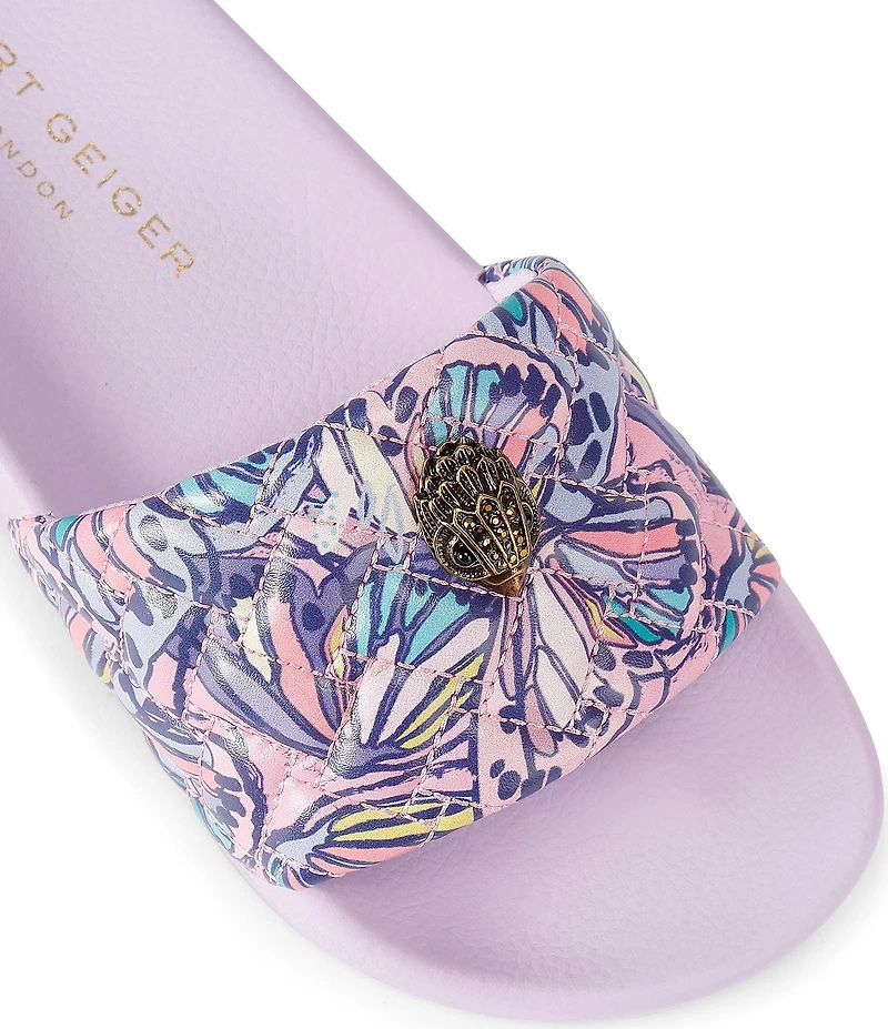 Kurt Geiger London Meena Butterfly Logo Eagle Pool Slide Sandals