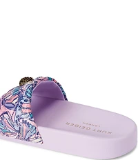 Kurt Geiger London Meena Butterfly Logo Eagle Pool Slide Sandals