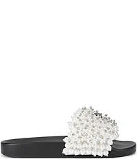 Kurt Geiger London Meena Eagle Bead Embellished Pool Slide Sandals