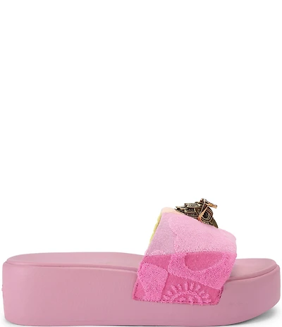 Kurt Geiger London Meena Eagle Colorblock Logo Platform EVA Slide Sandals