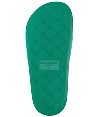 Kurt Geiger London Meena Eagle Croc Icon Ornament Pool Slide Sandals