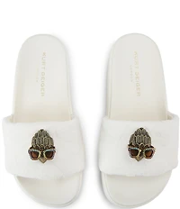 Kurt Geiger London Meena Eagle Floral Print Logo Platform EVA Slide Sandals