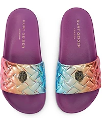 Kurt Geiger London Meena Eagle Metallic Ombre Ornament Pool Slide Sandals
