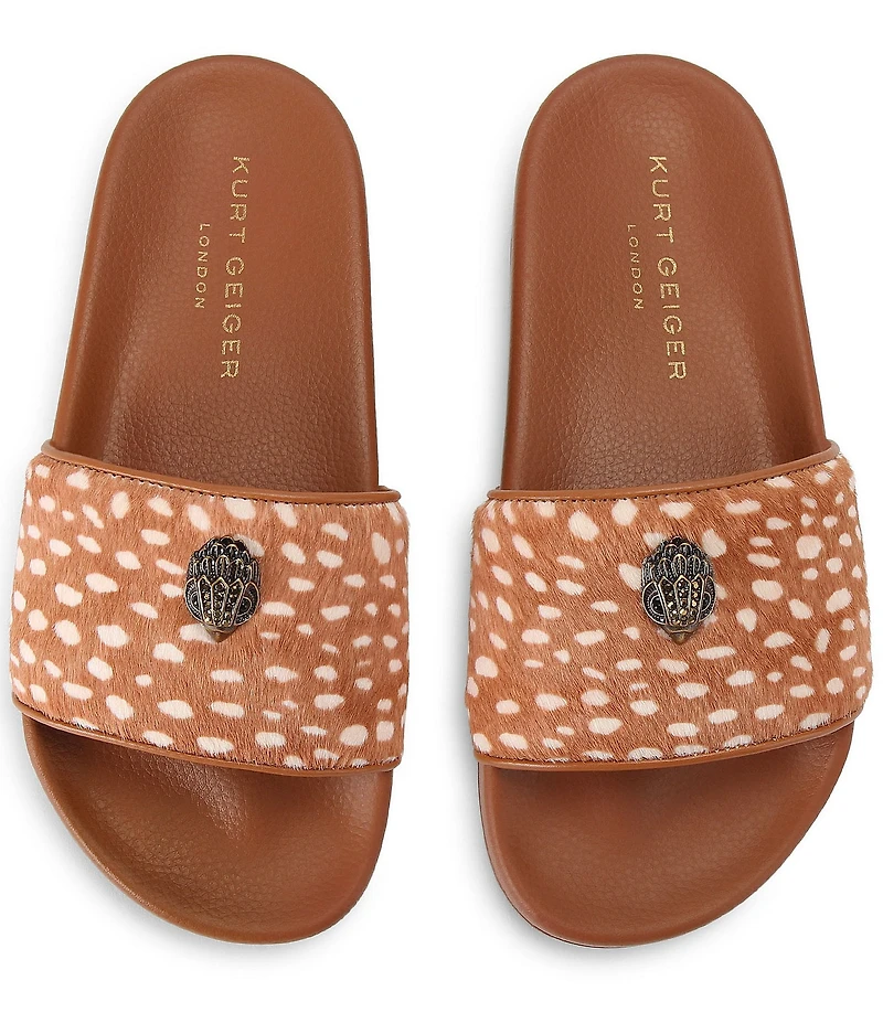 Kurt Geiger London Meena Eagle Signature Logo Deer Pool Slide Sandals