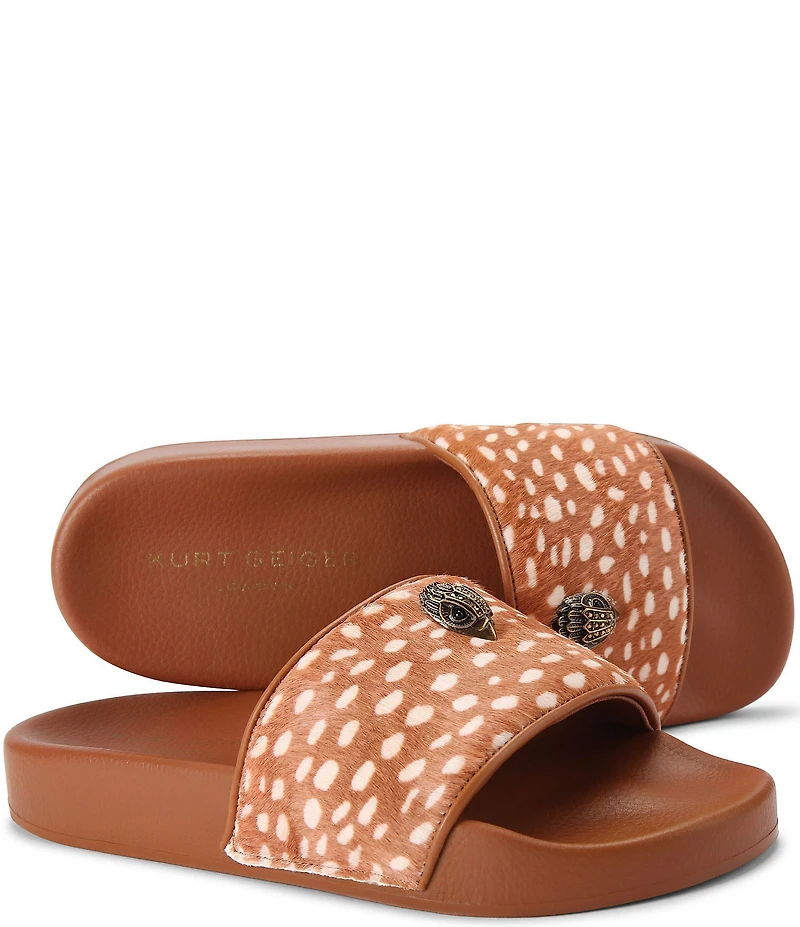 Kurt Geiger London Meena Eagle Signature Logo Deer Pool Slide Sandals