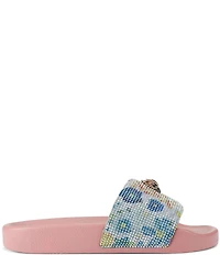 Kurt Geiger London Meena Floral Logo Ornament Eagle Pool Slide Sandals