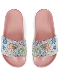Kurt Geiger London Meena Floral Logo Ornament Eagle Pool Slide Sandals