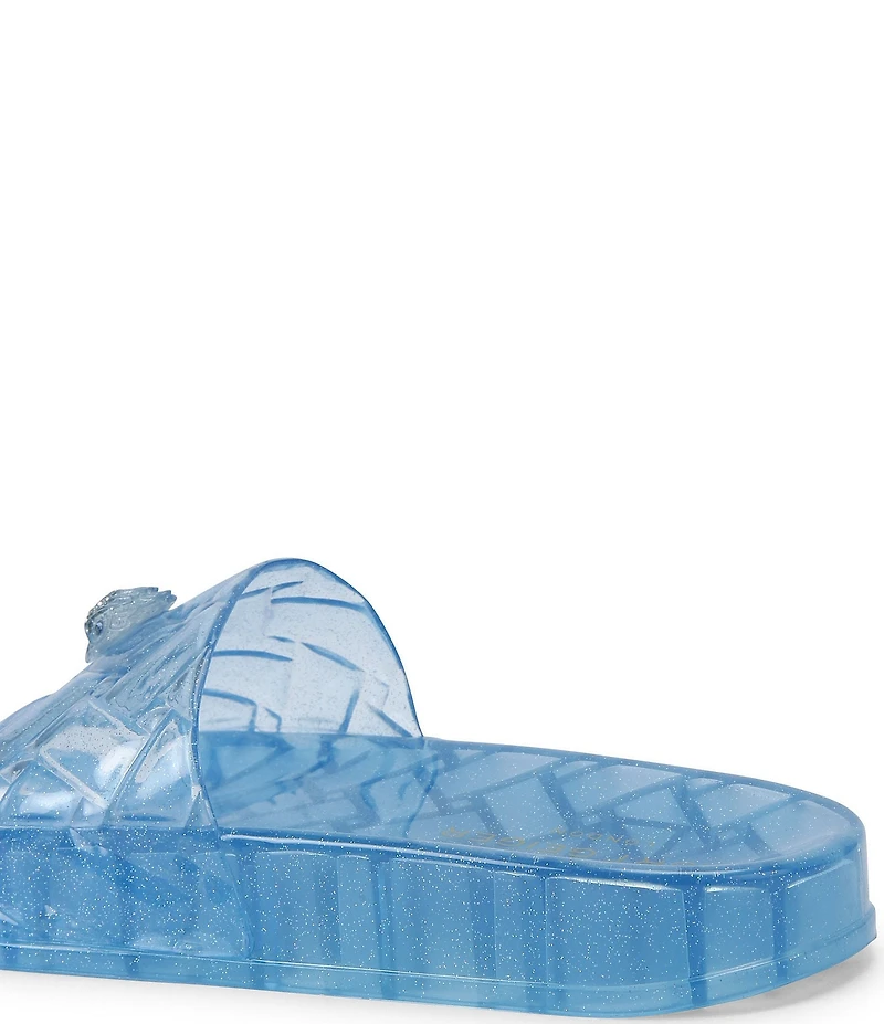 Kurt Geiger London Meena Glitter Jelly Logo Ornament Eagle Pool Slide Sandals