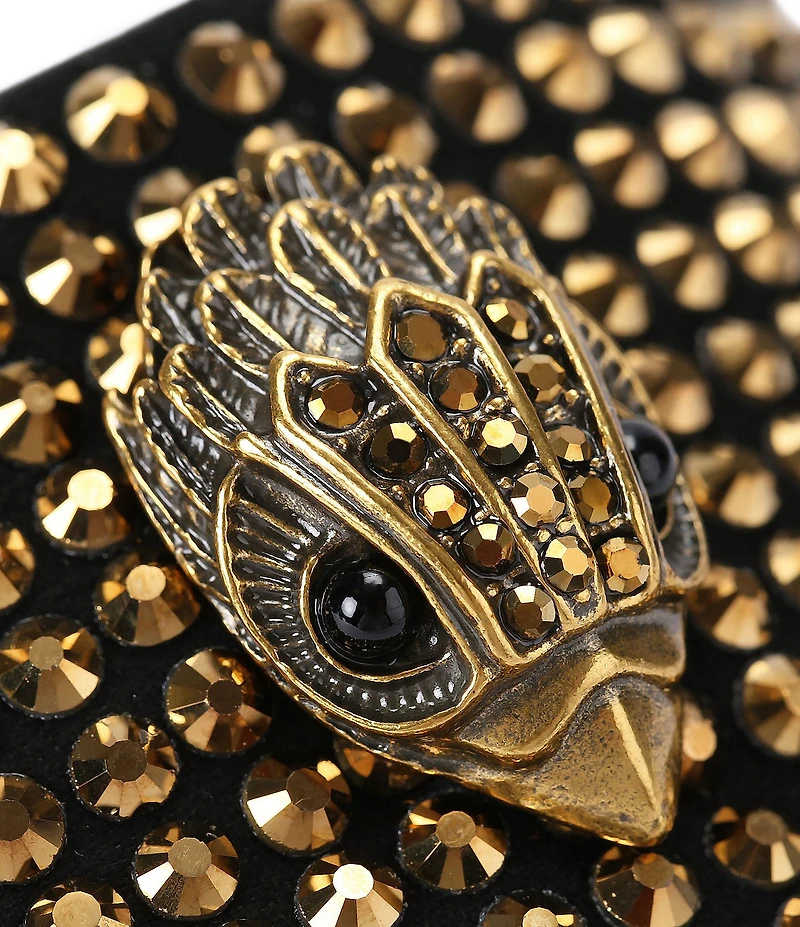 Kurt Geiger London Crystal Embellished Logo Ornament Pool Slide Sandals