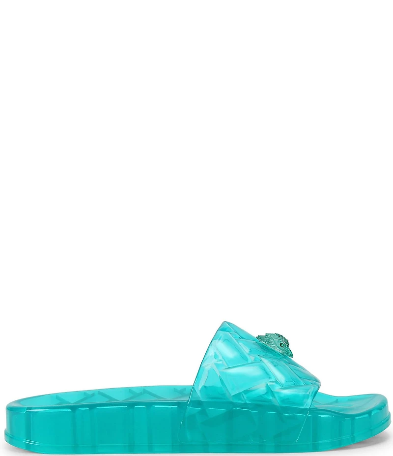 Kurt Geiger London Meena Jelly Logo Ornament Eagle Pool Slide Sandals