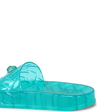Kurt Geiger London Meena Jelly Logo Ornament Eagle Pool Slide Sandals