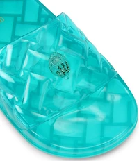 Kurt Geiger London Meena Jelly Logo Ornament Eagle Pool Slide Sandals