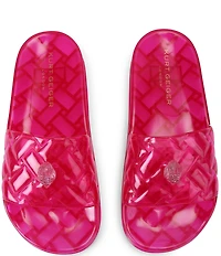 Kurt Geiger London Meena Jelly Logo Ornament Eagle Pool Slide Sandals