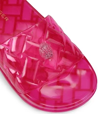 Kurt Geiger London Meena Jelly Logo Ornament Eagle Pool Slide Sandals