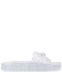 Kurt Geiger London Meena Jelly Logo Ornament Eagle Pool Slide Sandals
