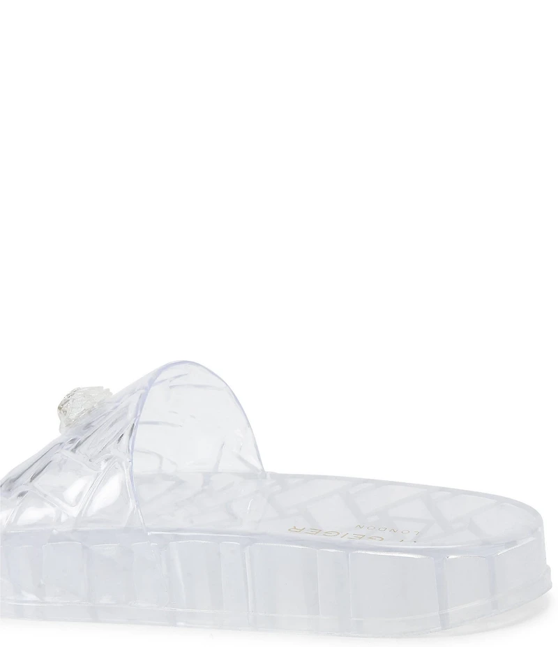 Kurt Geiger London Meena Jelly Logo Ornament Eagle Pool Slide Sandals