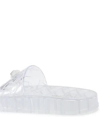 Kurt Geiger London Meena Jelly Logo Ornament Eagle Pool Slide Sandals