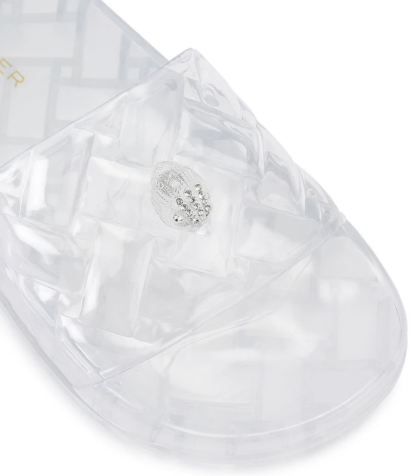 Kurt Geiger London Meena Jelly Logo Ornament Eagle Pool Slide Sandals