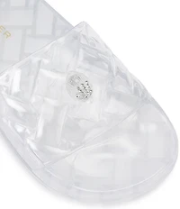 Kurt Geiger London Meena Jelly Logo Ornament Eagle Pool Slide Sandals