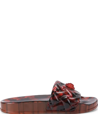 Kurt Geiger London Meena Jelly Tortoise Logo Ornament Eagle Pool Slide Sandals