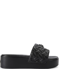 Kurt Geiger London Meena Quilted Logo Eagle Ornament Platform Slides