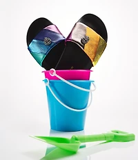 Kurt Geiger London Meena Striped Quilted Metallic Rainbow Logo Ornament Pool Slides