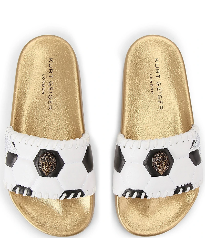 Kurt Geiger London Meena Soccer Eagle Pool Slide Sandals