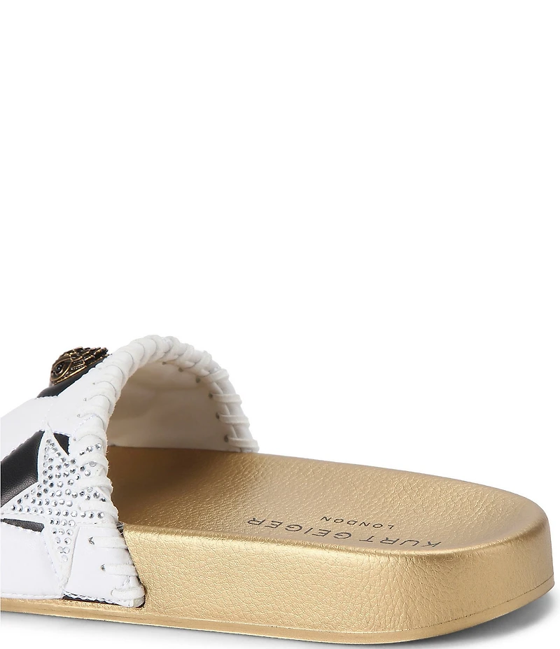 Kurt Geiger London Meena Soccer Eagle Pool Slide Sandals