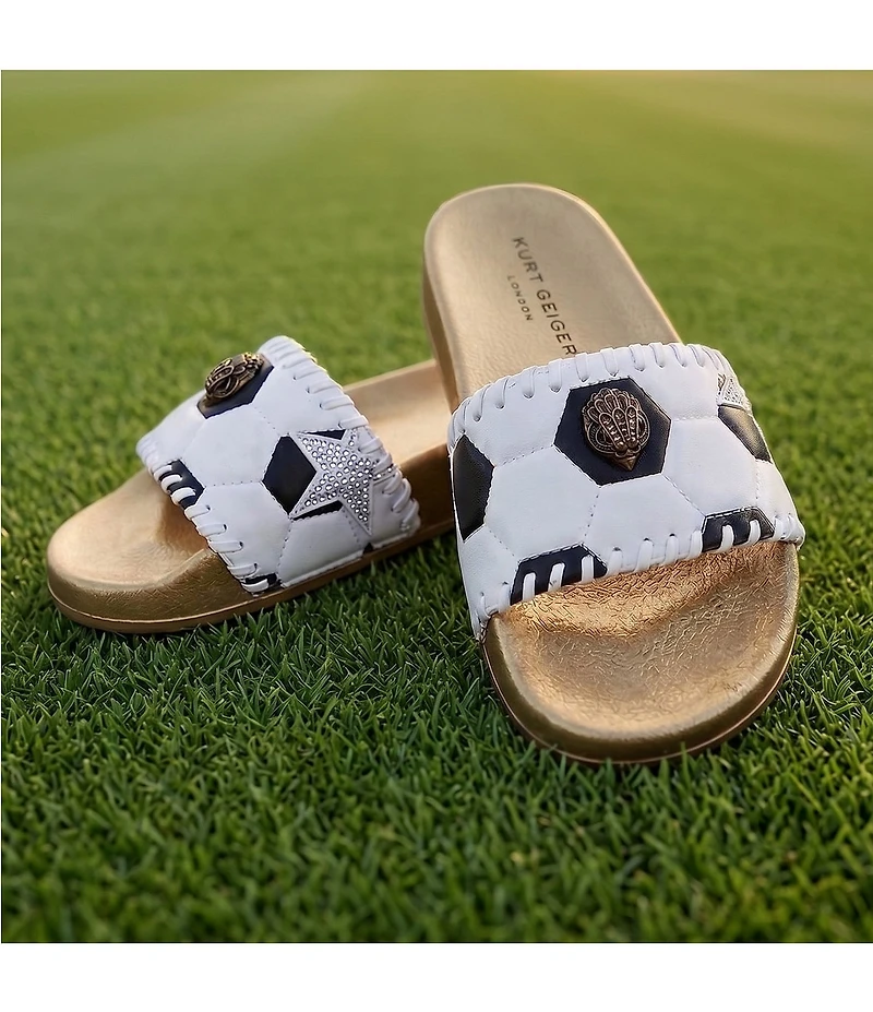 Kurt Geiger London Meena Soccer Eagle Pool Slide Sandals