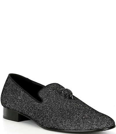 Kurt Geiger London Men's Ace Sequin Embellished Logo Ornament Slip On Loafers