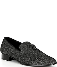 Kurt Geiger London Men's Ace Sequin Embellished Logo Ornament Slip On Loafers