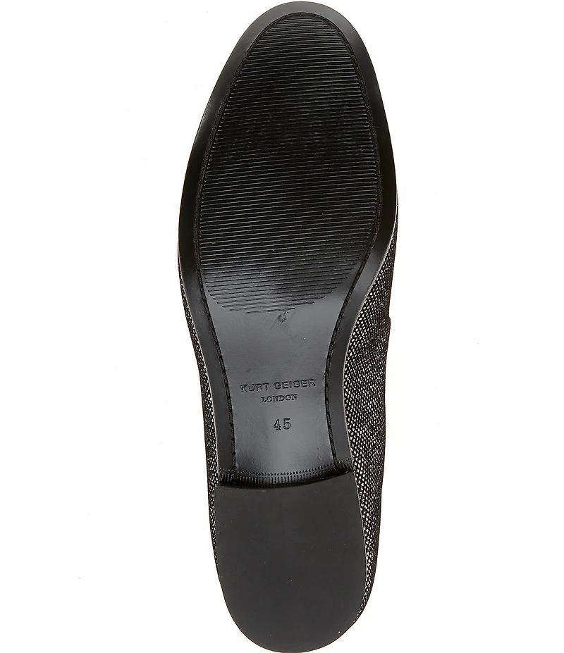 Kurt Geiger London Men's Ace Sequin Embellished Logo Ornament Slip On Loafers