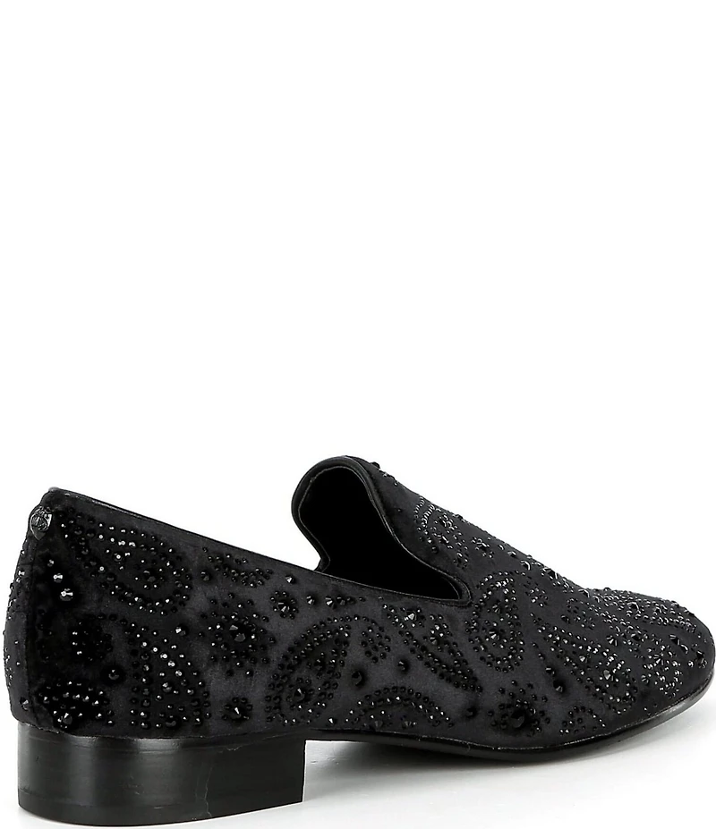 Kurt Geiger London Men's Ace Crystal Embellished Paisley Slip On Loafers