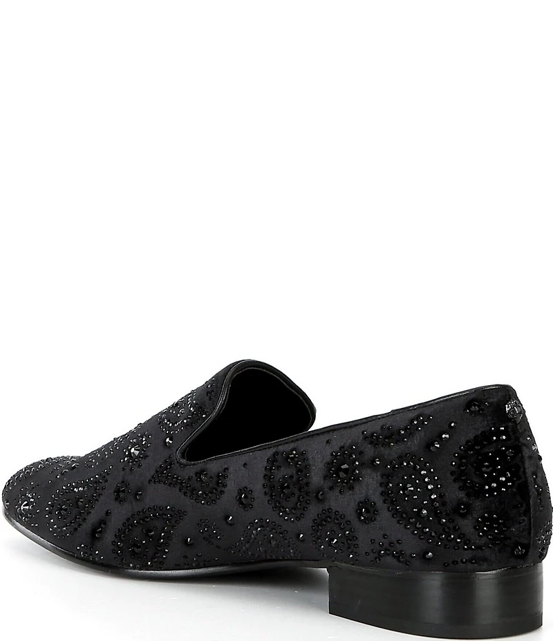 Kurt Geiger London Men's Ace Crystal Embellished Paisley Slip On Loafers