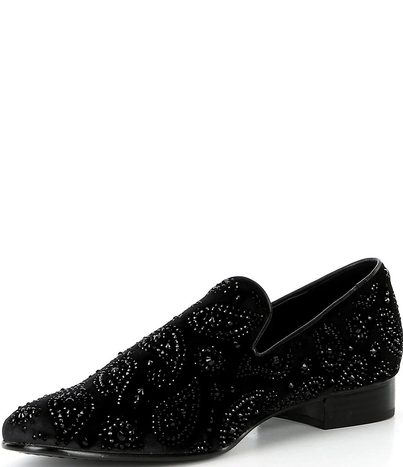 Kurt Geiger London Men's Ace Crystal Embellished Paisley Slip On Loafers