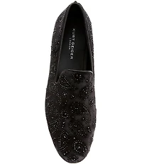 Kurt Geiger London Men's Ace Crystal Embellished Paisley Slip On Loafers