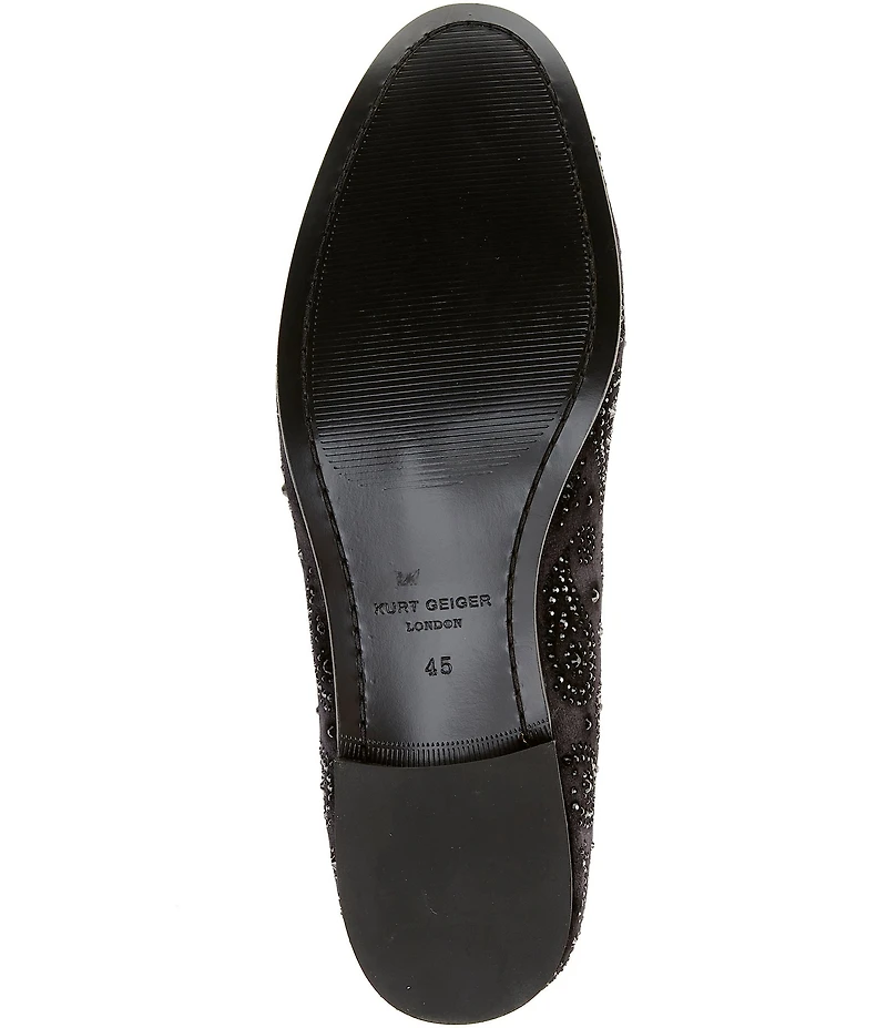 Kurt Geiger London Men's Ace Crystal Embellished Paisley Slip On Loafers