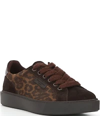 Kurt Geiger London Men's Albion Leopard Suede Sneakers