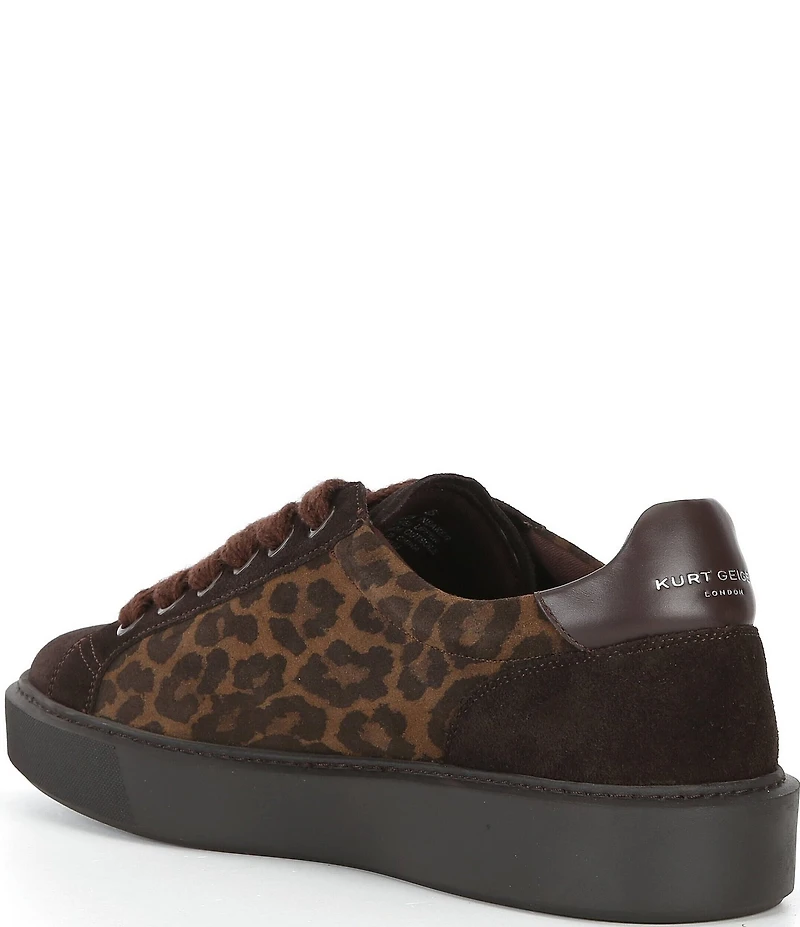 Kurt Geiger London Men's Albion Leopard Suede Sneakers